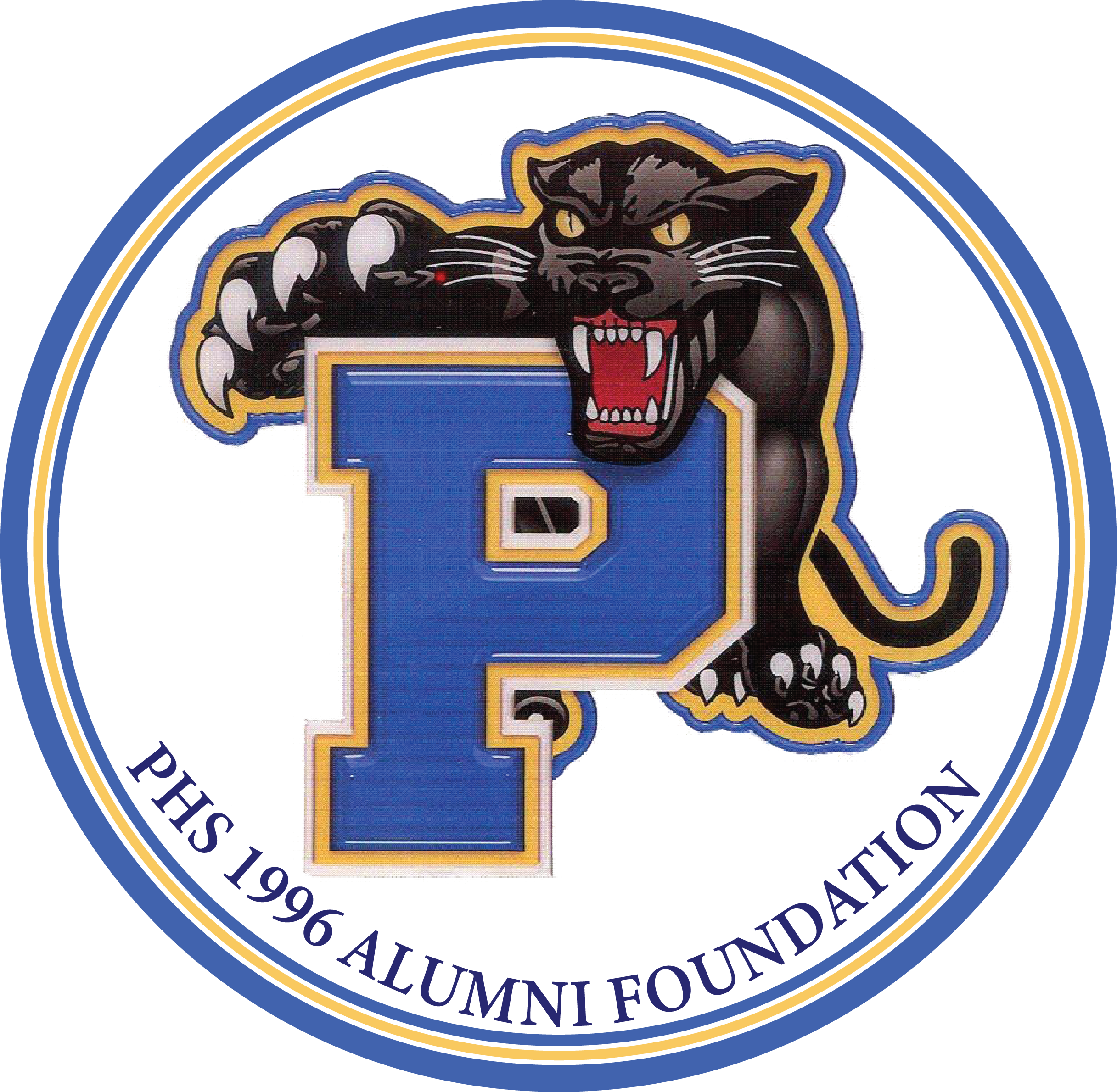 PHS 1996 Foundation logo with a blue "P" and a Panther